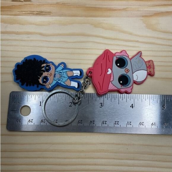 LOL Surprise Rubber LIL Miss Jive and Angel Wings Owl Keychain Charm - Picture 3 of 3